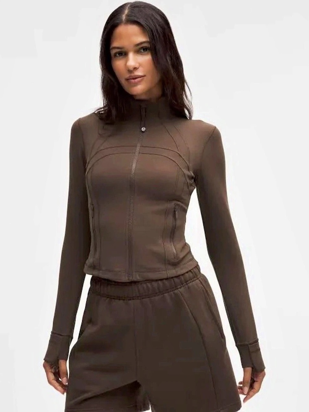 Lululemon Define Cropped Jacket chestnut Brown size 8